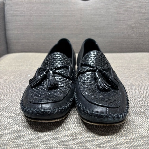 Cole Haan Women’s Black Leather Loafers with Tassels 7 1/2 - Picture 2 of 8